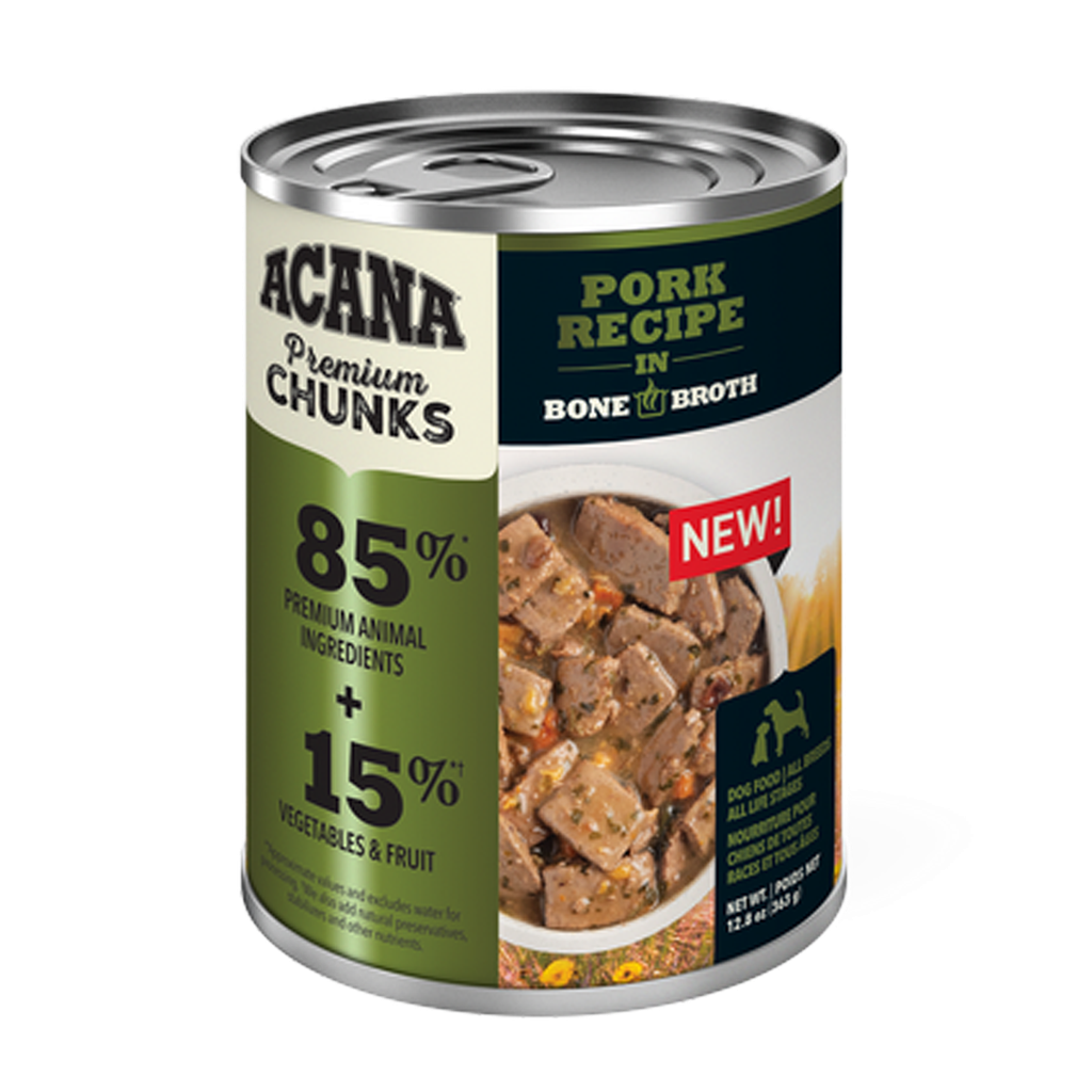 ACANA DOG PORK RECIPE IN BONE BROTH 12.8OZ