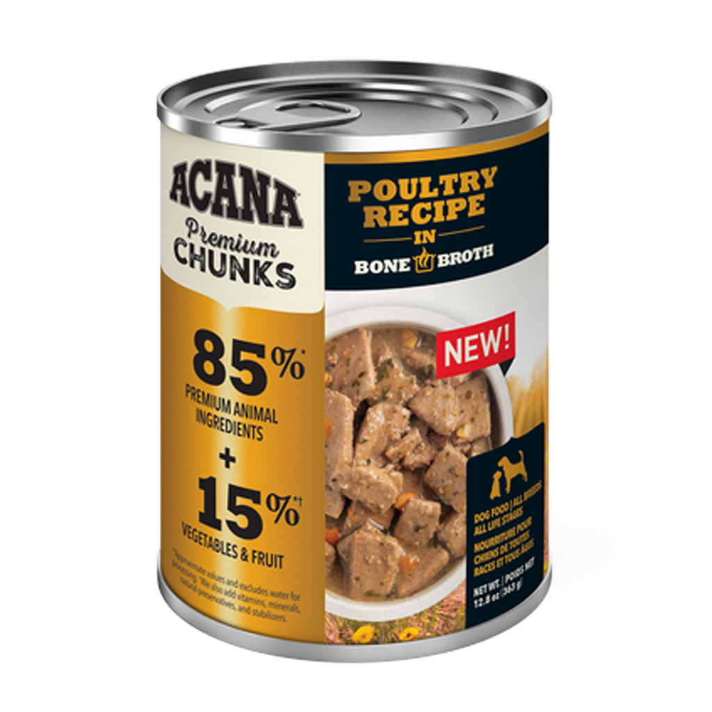 ACANA DOG CHUNKS POULTRY RECIPE IN BONE BROTH 12.8OZ