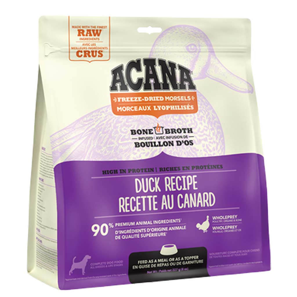 ACANA DOG FREEZE DRIED MORSELS DUCK RECIPE 227G