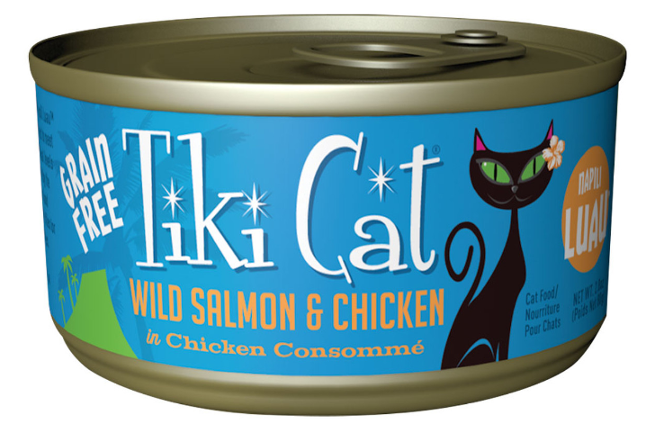 TIKI CAT WILD SALMON &amp; CHICKEN IN CHICKEN CONSOMME 2.8OZ