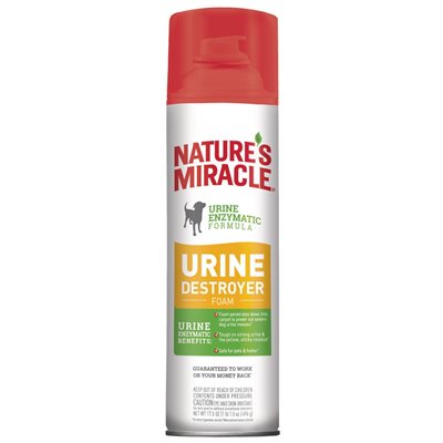 NATURE'S MIRACLE DOG STAIN URINE DESTROYER FOAM 17.5OZ