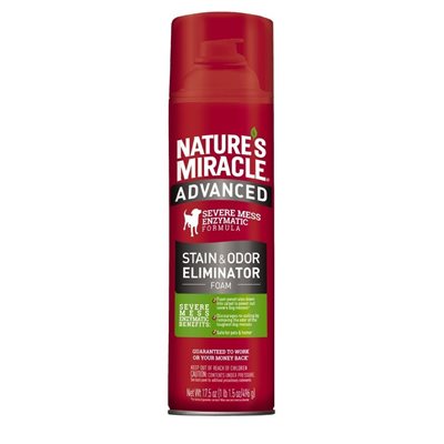 NATURE'S MIRACLE DOG ADVANCED STAIN &amp; ODOR FOAM 17.5OZ
