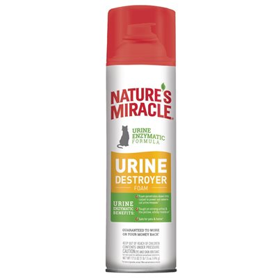 NATURE'S MIRACLE CAT URINE DESTROYER FOAM 17.5OZ