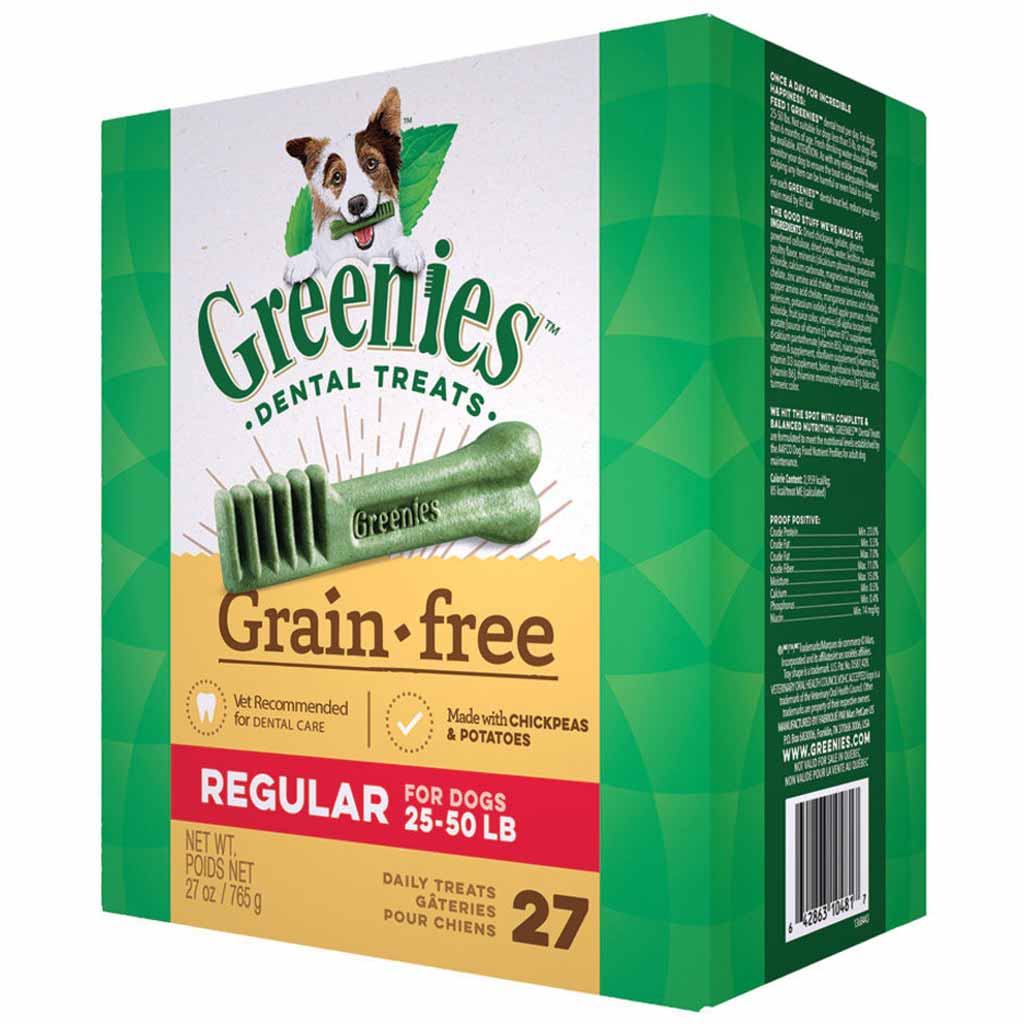 GREENIES GRAIN FREE TREAT PAK REG 27OZ