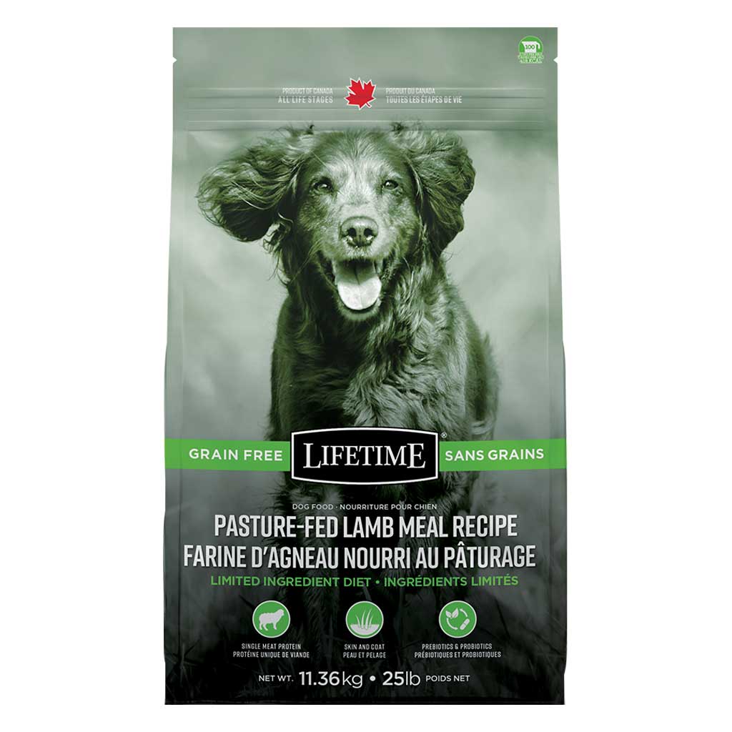 LIFETIME DOG ALL LIFE STAGES GRAIN FREE PASTURE FED LAMB 25LB