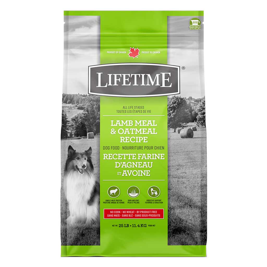 LIFETIME DOG ALL LIFE STAGES LAMB &amp; OATMEAL 25LB