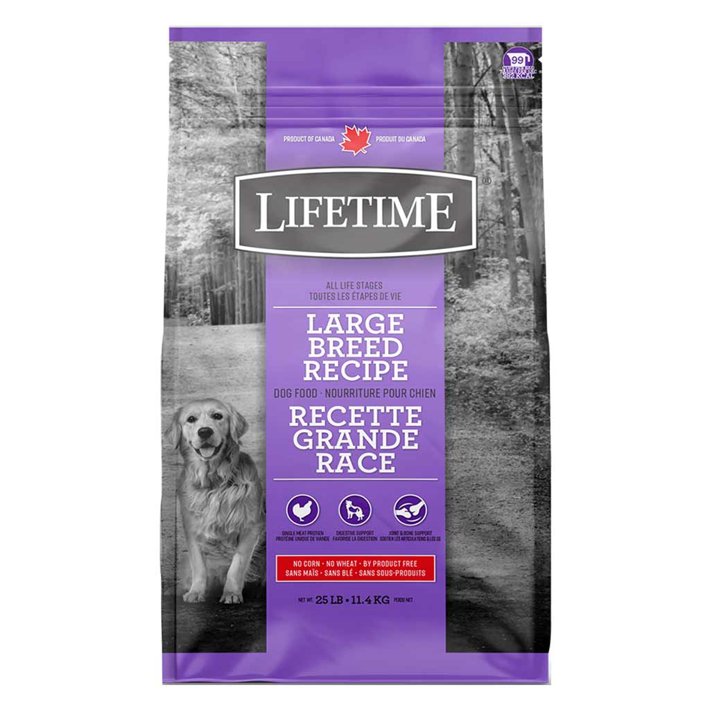 LIFETIME DOG ALL LIFE STAGES LARGE BREED CHICKEN &amp; OATMEAL 25LB