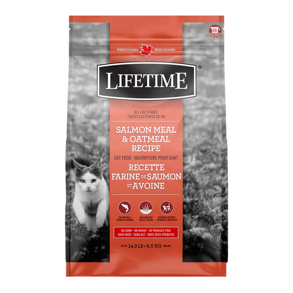 LIFETIME CAT ALL LIFE STAGES SALMON & OATMEAL 14.3LB