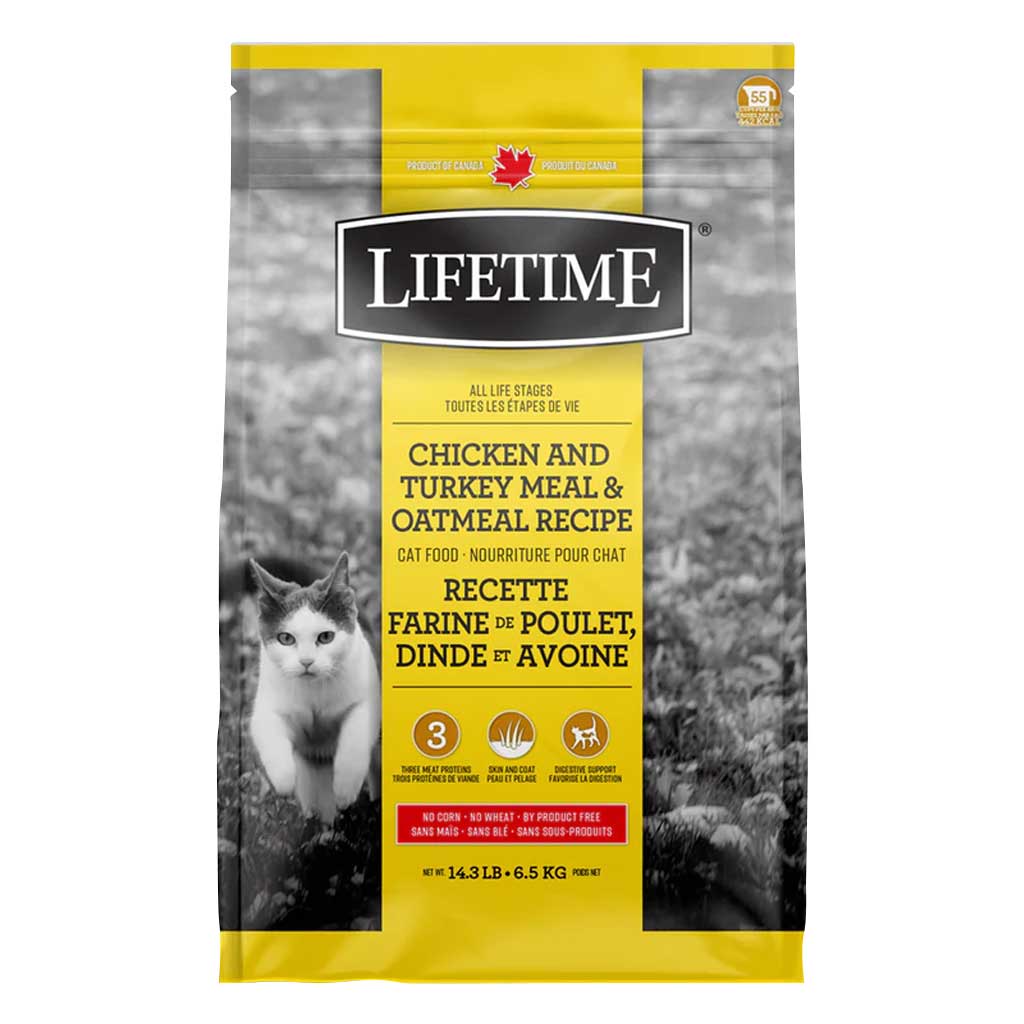 LIFETIME CAT ALL LIFE STAGES CHICKEN TURKEY &amp; OATMEAL 14.3LB