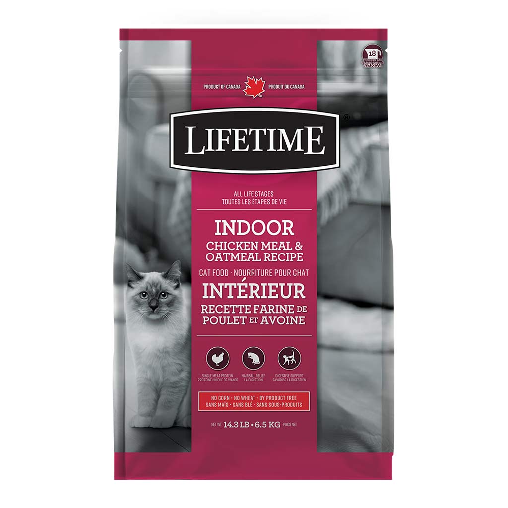 LIFETIME CAT ALL LIFE STAGES INDOOR CHICKEN &amp; OATMEAL 5LB