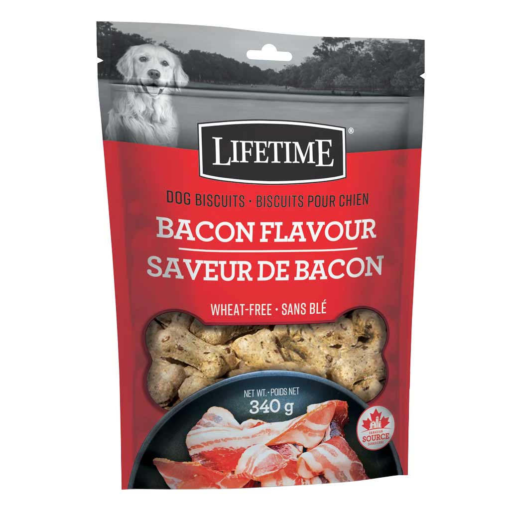 LIFETIME DOG BACON FLAVOUR BISCUITS 340G