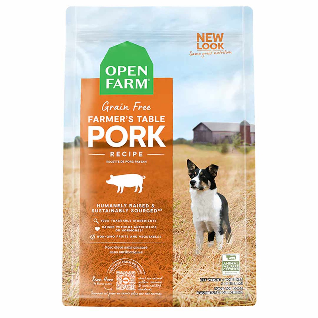 OPEN FARM DOG FARMER'S TABLE PORK &amp; ROOT VEG 22LB