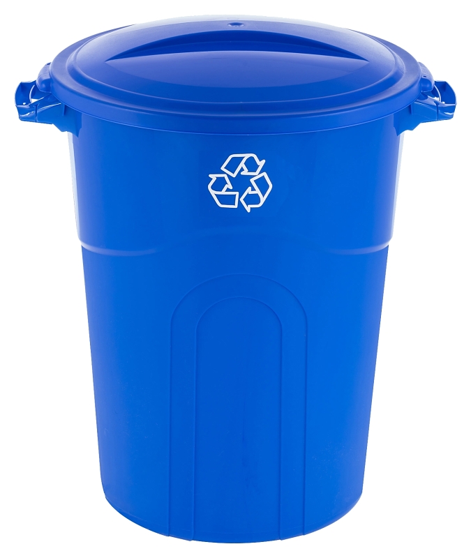 UNITED SOLUTIONS RECYCLE CAN PLASTIC BLUE 121L (32GAL)