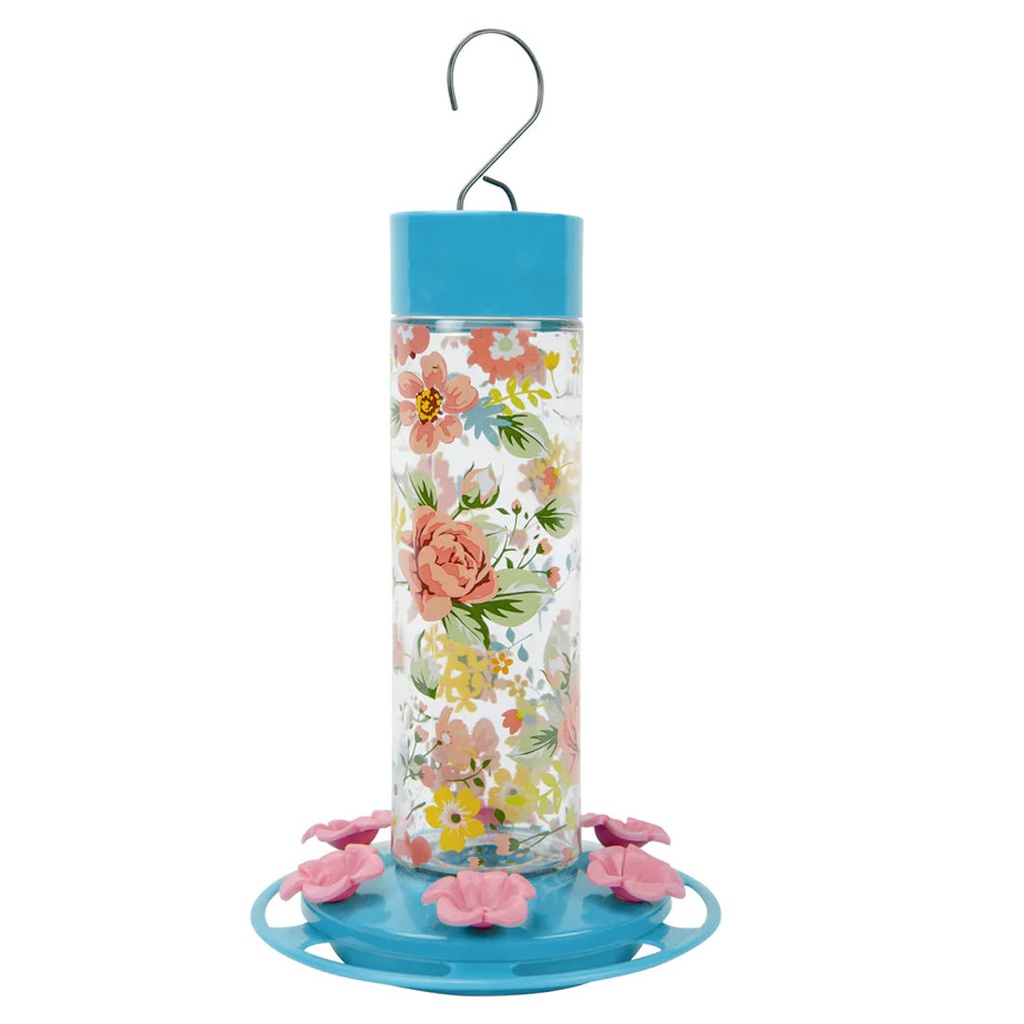 DMB - NATURE'S WAY HUMMINGBIRD GLASS FEEDER CHARMING PEONY 20OZ