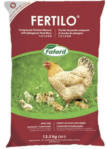 FAFARD COMPOSTED CHICKEN MANURE W/ SPHAGNUM PEAT MOSS 25L