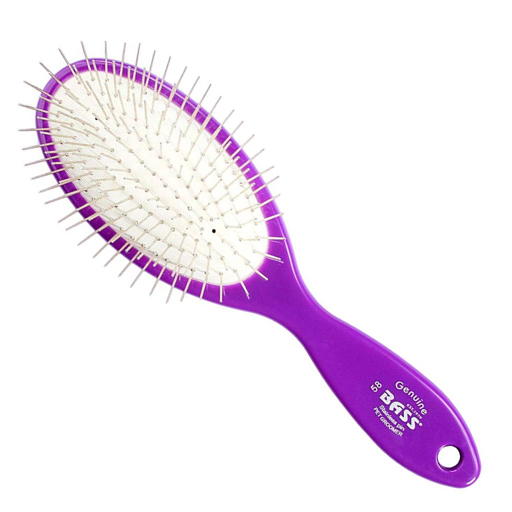 DMB - BASS 58 STYLE &amp; DETANGLE PET BRUSH ASST COLORS LRG OVAL