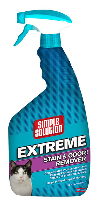 SIMPLE SOLUTION CAT EXTREME STAIN &amp; ODOR REMOVER SPRAY 32OZ