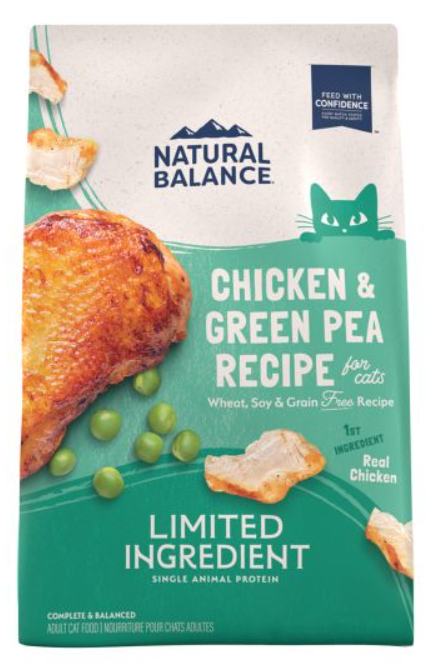 NATURAL BALANCE CAT LID GF CHICKEN &amp; GREEN PEA 4LB