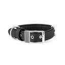 MY FAMILY BILBAO COLLAR FAUX LEATHER BLK LRG 42-50CM