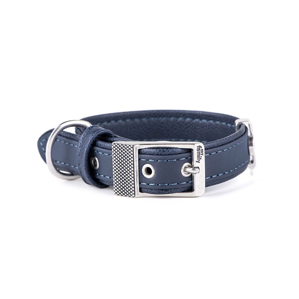 MY FAMILY BILBAO COLLAR FAUX LEATHER BLUE SM 27-31CM