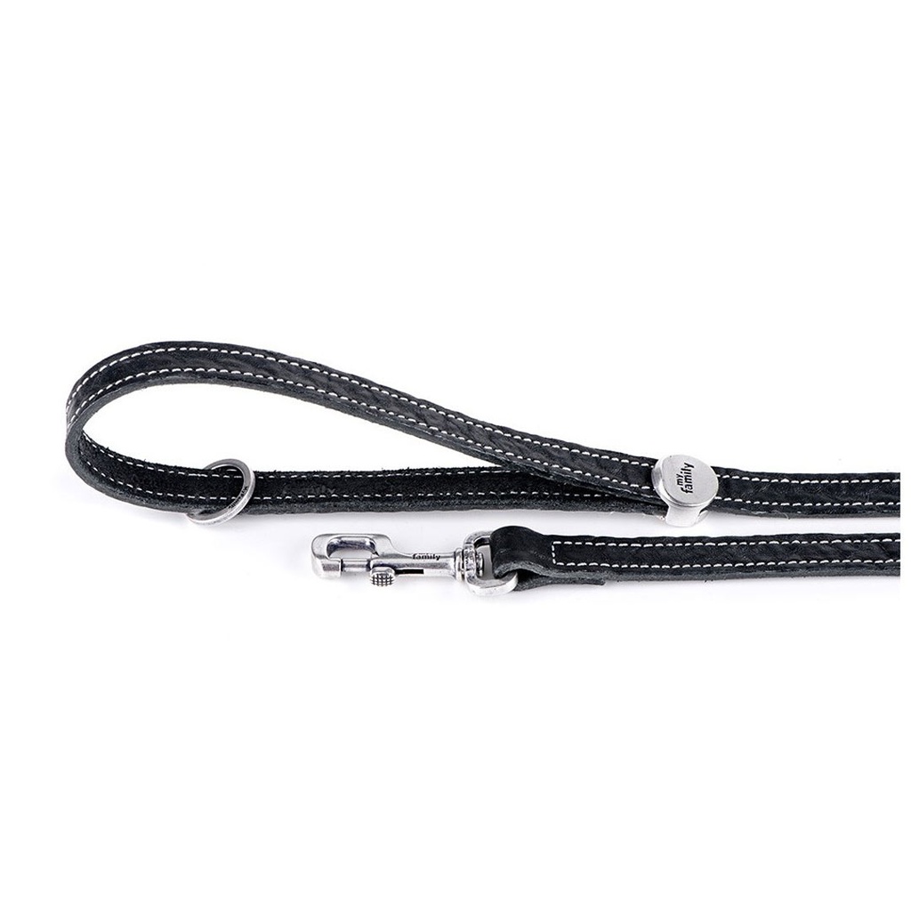 MY FAMILY EL PASO LEASH LEATHER BLK