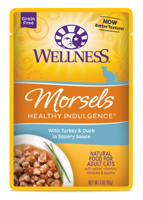 WELLNESS HEALTHY INDULGENCE MORSELS TURKEY & DUCK 3OZ