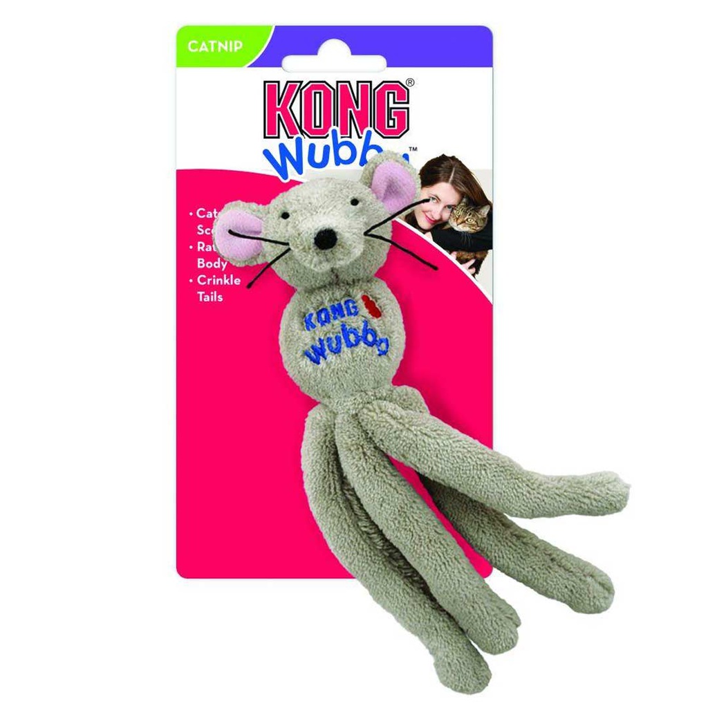 KONG CAT WUBBA MOUSE ASST COLORS