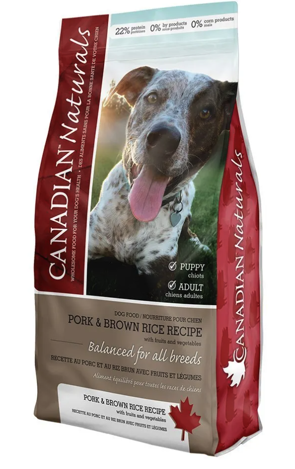 CANADIAN NATURALS DOG VALUE SERIES PORK &amp; BROWN RICE 30LB