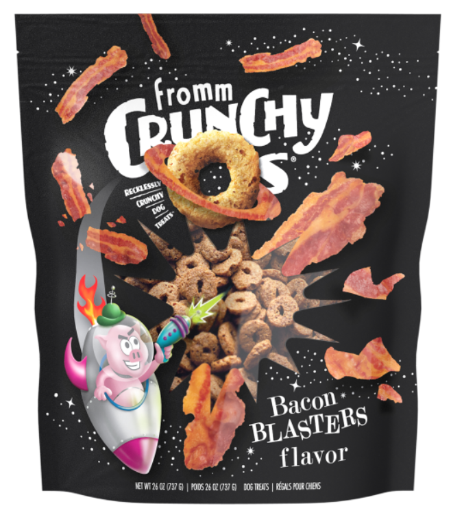 FROMM DOG CRUNCHY O'S BACON BLASTERS 26OZ
