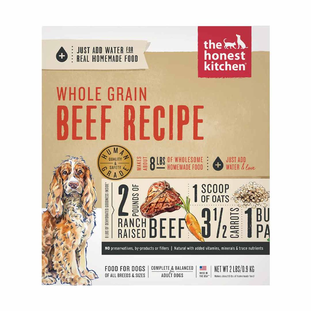 THE HONEST KITCHEN DOG WHOLE GRAIN BEEF RECIPE  2LB