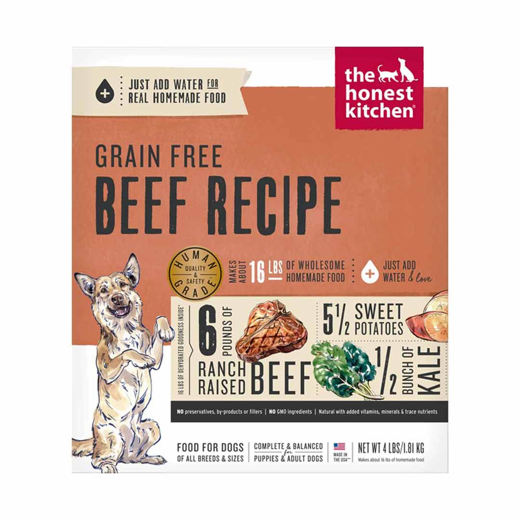 THE HONEST KITCHEN DOG GRAIN FREE BEEF RECIPE  2LB