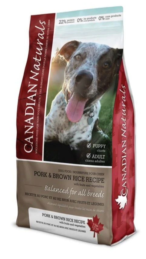 CANADIAN NATURALS DOG VALUE SERIES PORK &amp; BROWN RICE 5LB