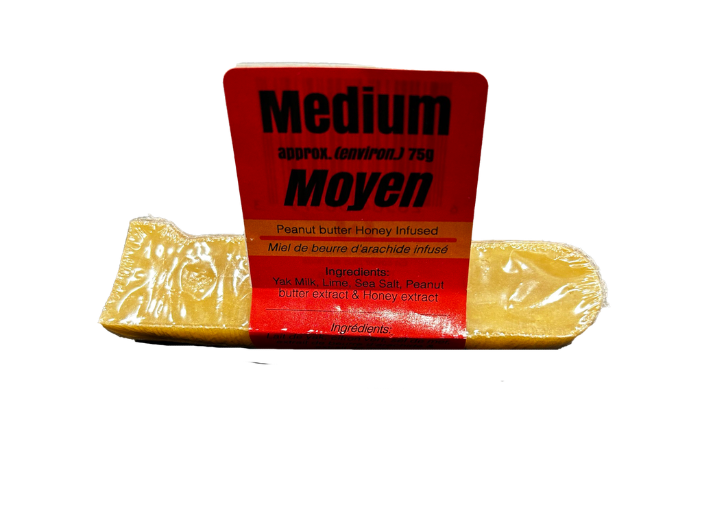 LIVSTRONG HIMALAYAN YAK CHEESE W/ PEANUT BUTTER & HONEY DOG TREAT MEDIUM