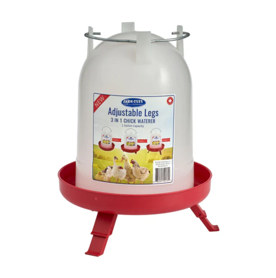 FARM TUFF 3-IN-1 WATERER PLASTIC 1GAL