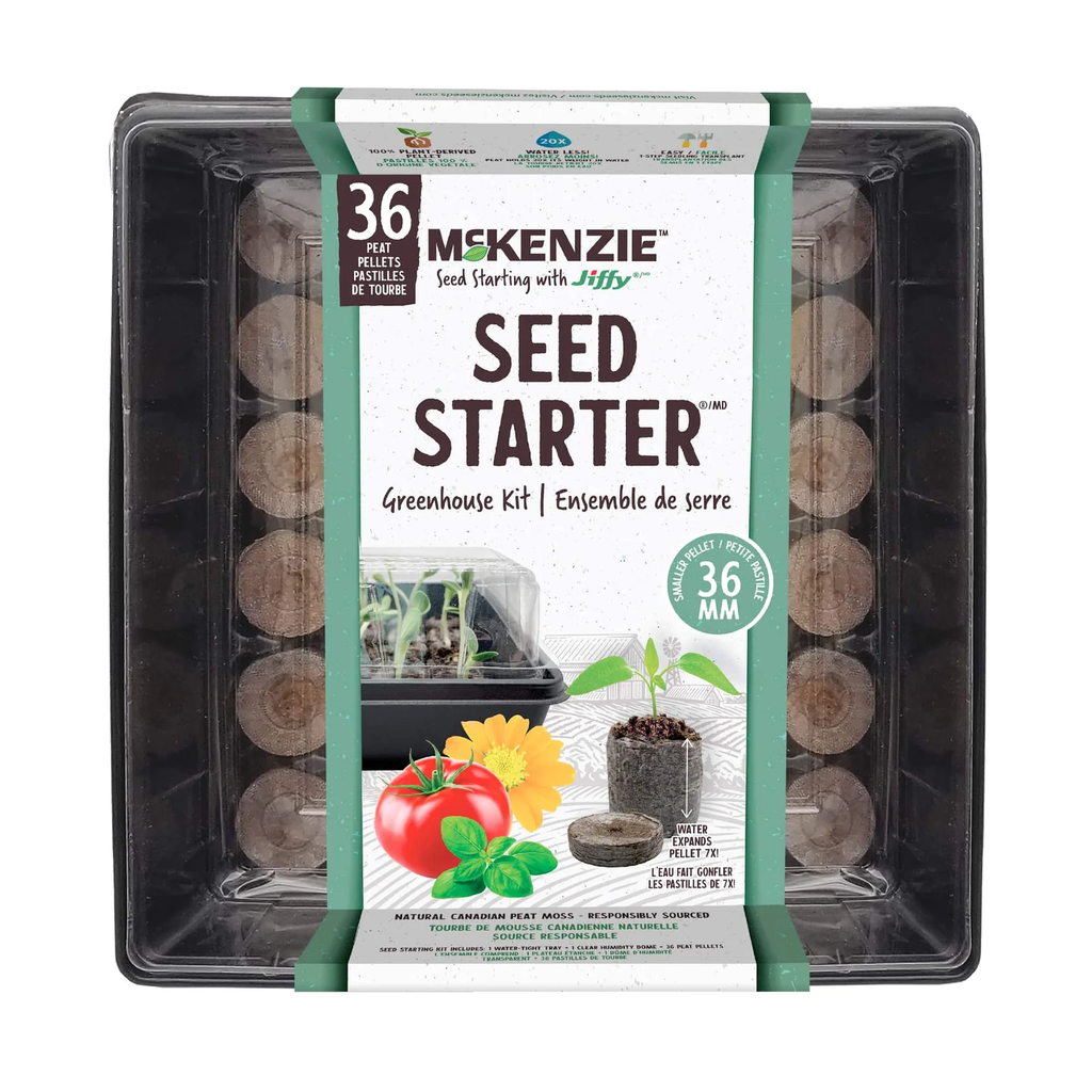 MCKENZIE SEED STARTER GREENHOUSE KIT 36x36MM (36 CELL)
