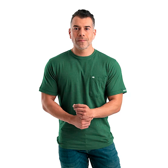 BERNE MENS PERFORMANCE SHORT SLEEVE POCKET TEE PINE (XL)