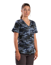 BERNE WOMENS PERFORMANCE V-NECK SHORT SLEEVE TEE BLUE CAMO (2XL)