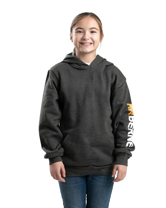 DV - BERNE YOUTH SIGNATURE SLEEVE HOODED PULLOVER GRAPHITE (M)