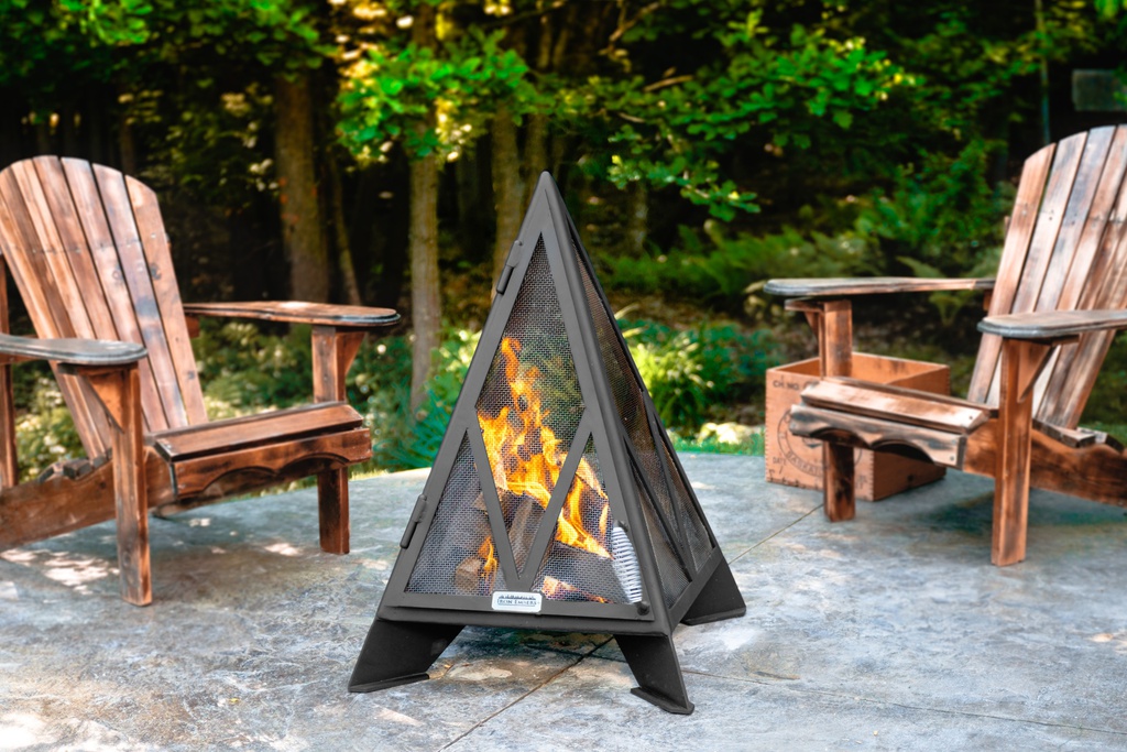 IRON EMBERS PYRAMID FIREPLACE 4'