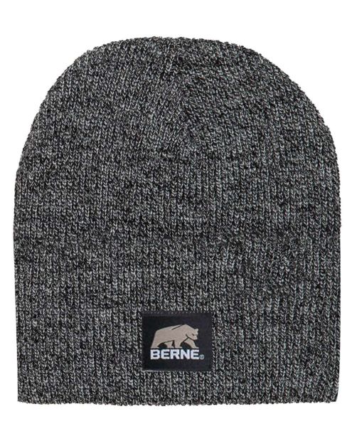 BERNE HERITAGE KNIT BEANIE BLACK WHITE (OS)