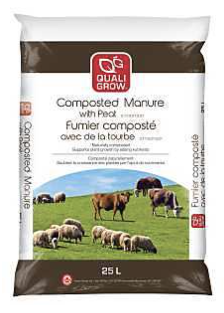QUALI GROW COMPOSTED MANURE W/ PEAT 25L