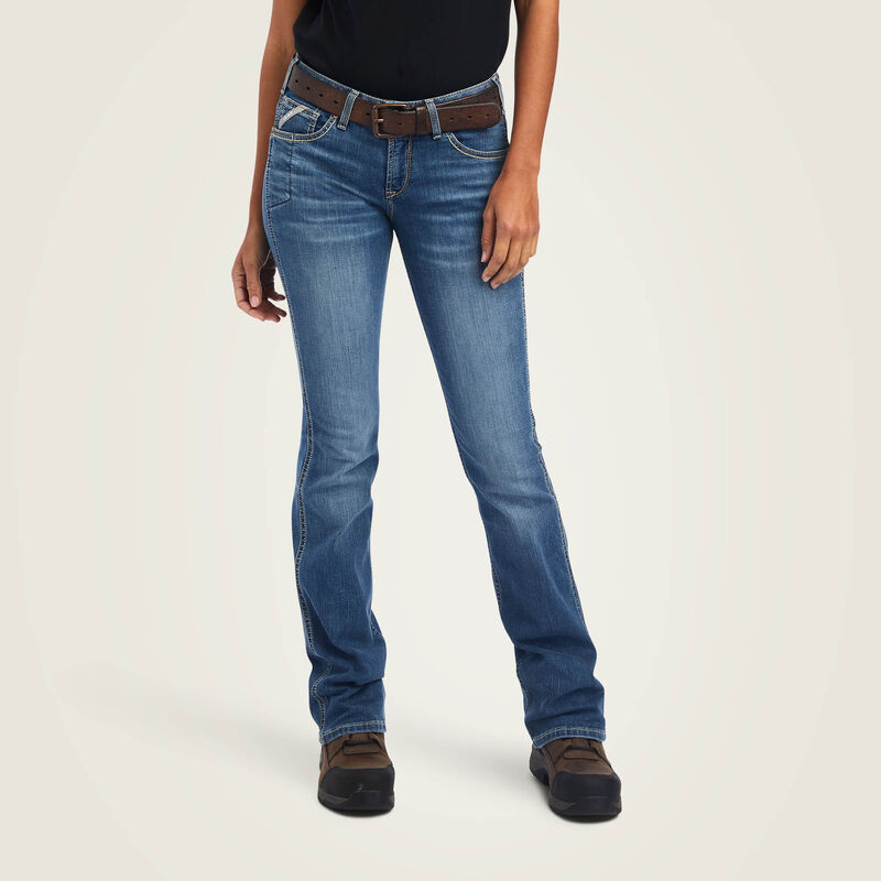 ARIAT WOMENS BOOTCUT JEAN REBAR RIVETER MALIBU 31 L