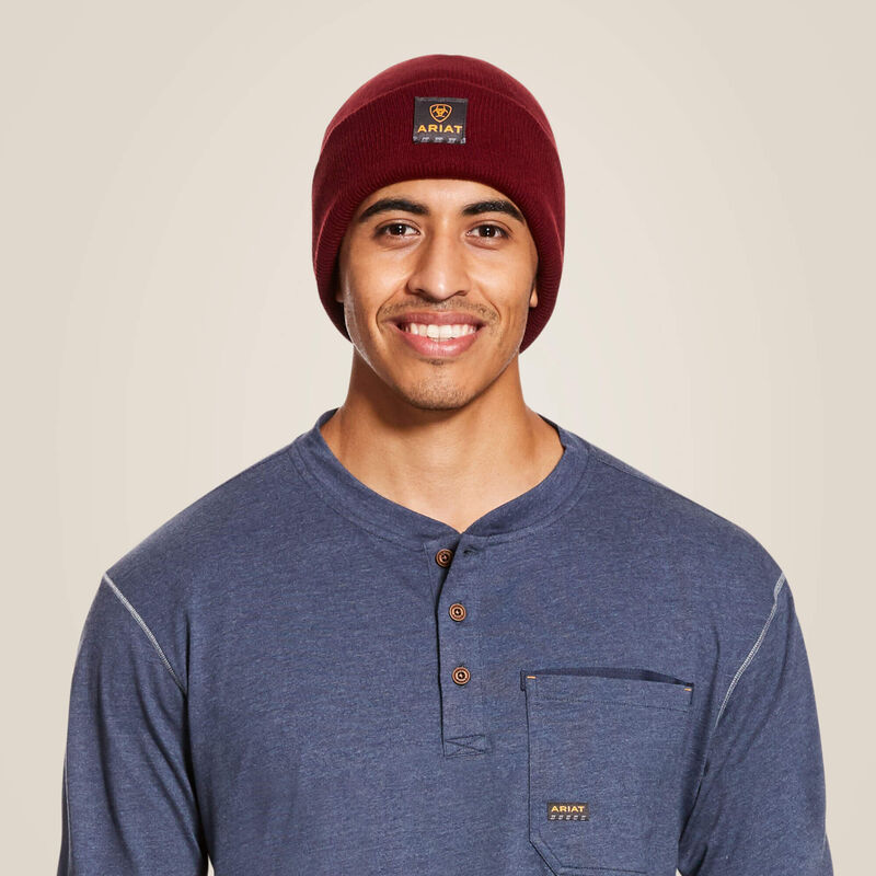 DV - ARIAT REBAR WATCH CAP BEANIE MALBEC