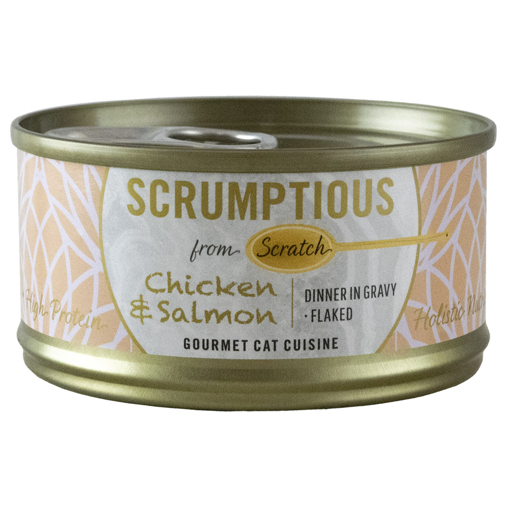 SCRUMPTIOUS CAT CHICKEN &amp; SALMON 79G