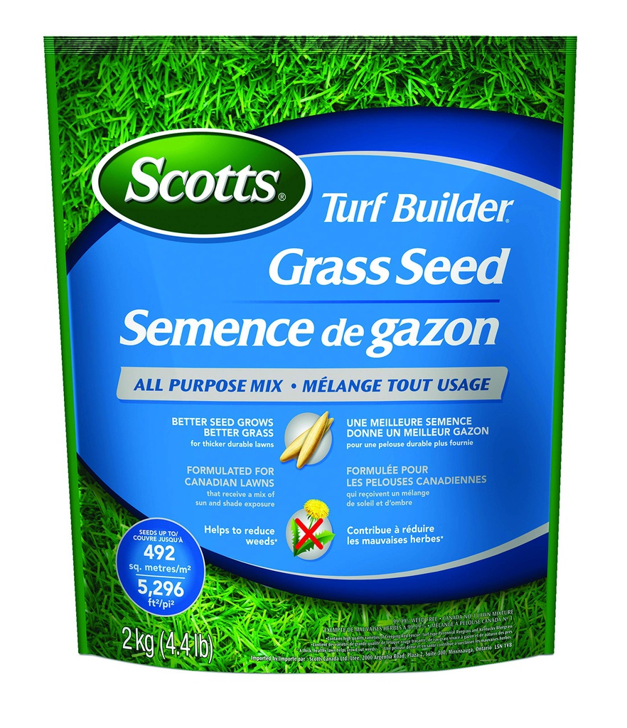 DV - SCOTTS TURF BUILDER ALL PURPOSE GRASS SEED MIX 2KG