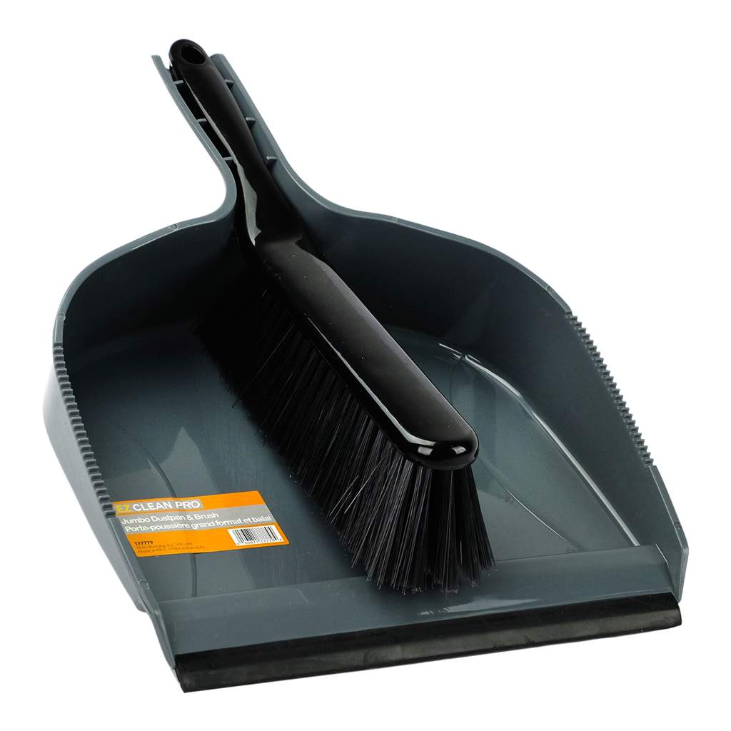 EZ CLEAN PRO JUMBO DUSTPAN & 9" BRUSH