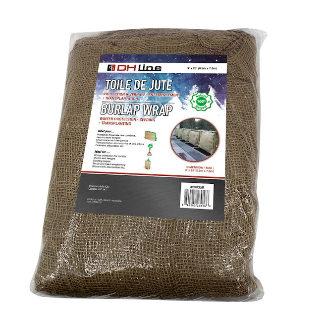 DH LINE JUTE / BURLAP WRAP 3' X 25'