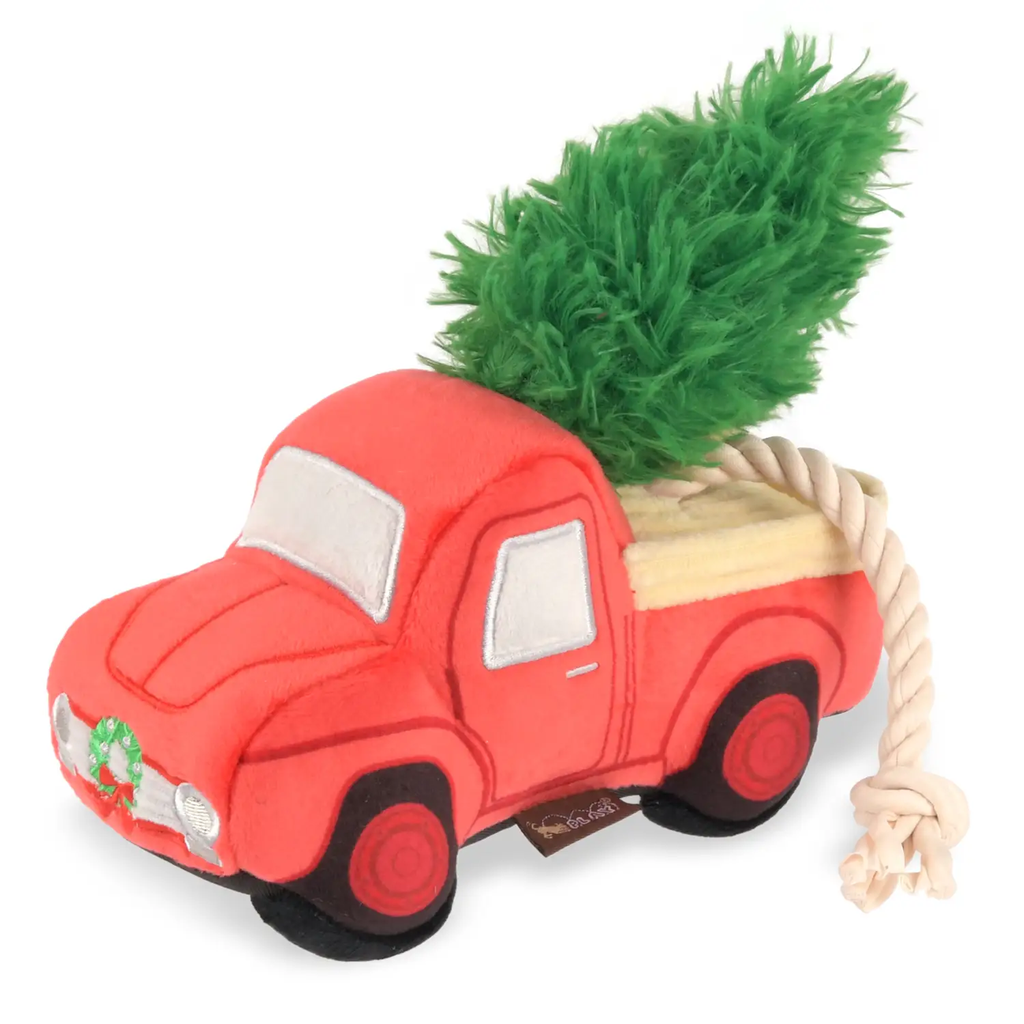 P.E.T. DOG HOLIDAY RED TRUCK &amp; TREE TUG HOME FOR THE HOLIDAYS XMAS 2025