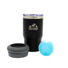 CHILLY MOOSE BRENT 5-IN-1 INSULATOR &amp; TUMBLER 410ML MIDNIGHT BLACK