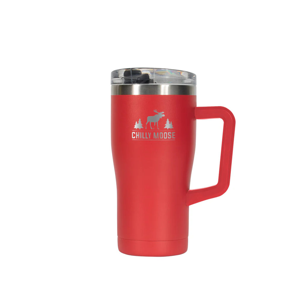 CHILLY MOOSE LAURENTIAN TUMBLER W HANDLE 580ML CANOE RED